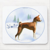 Weihnachten Basenji Mousepad (Vorne)