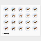 Weihnachten Basenji Stickers (Blatt)