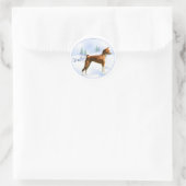 Weihnachten Basenji Stickers (Tasche)
