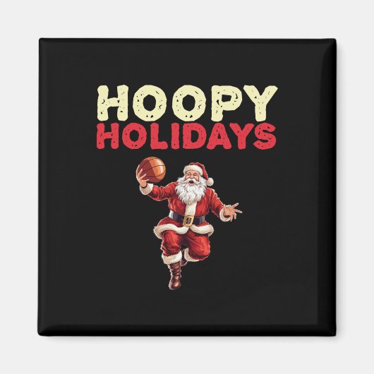 Weihnachten Basketball Santa 2 Magnet (Vorne)