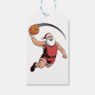 Weihnachten Basketball spielen Weihnachtsmann Spor Geschenkanhänger