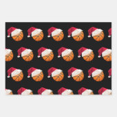 Weihnachten Basketball Sport Geschenkpapier Set (Vorderseite)