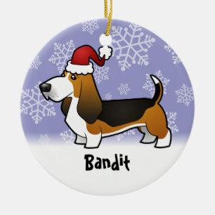 Weihnachten Basset Hound (addieren Sie Ihren Keramik Ornament