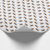 Weihnachten Basset Hound Geschenkpapier (Ecke)