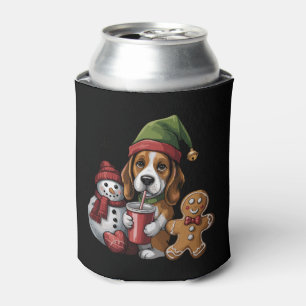 Weihnachten Basset Hound Hund Elf Frohe Weihnachte Dosenkühler