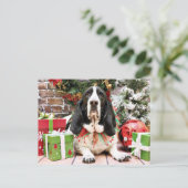 Weihnachten - Basset Hound - Jasmine (Stehend Vorderseite)
