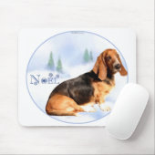 Weihnachten Basset Hound Mousepad (Mit Mouse)