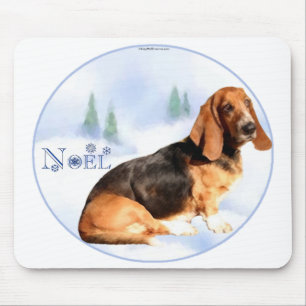 Weihnachten Basset Hound Mousepad
