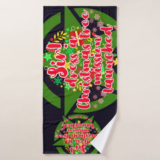 Weihnachten, Baum, Handtuch Badehandtuch (Badehandtuch)