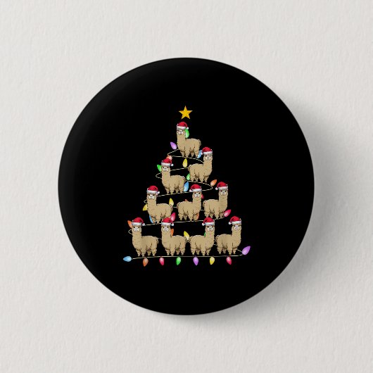Weihnachten Baum Lichter Männer Frauen Weihnachten Button (Vorderseite)