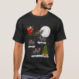 Weihnachten Baum Lights Funny Santa Riding Cane Co T-Shirt