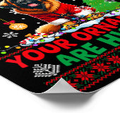 Weihnachten Baum Ornamente sind Geschichte Sweater Poster (Ecke)