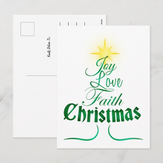 Weihnachten Baum Word Art (Vorne/Hinten)