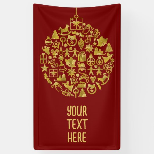 Weihnachten - Bäume - Ball mit Weihnachtsbildern 2 Banner (Vertikal)