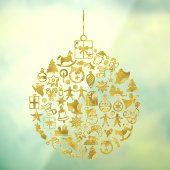 Weihnachten - Bäume - Ball mit Weihnachtsbildern 2 Fensteraufkleber (Blatt 3)