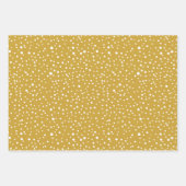 Weihnachten, Bäume, Polka Punkte Feiertag Gold Geschenkpapier Set (Vorderseite 3)
