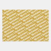 Weihnachten, Bäume, Polka Punkte Feiertag Gold Geschenkpapier Set (Vorderseite 2)