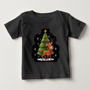 "Weihnachten: Bäume, Rentier & Stars Desi Baby T-shirt