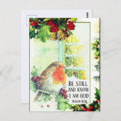 Weihnachten "Be Still and Know" Bibel Verse Postkarte (Vorne/Hinten)