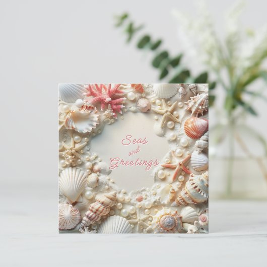 Weihnachten Beach Seas & Grüße (Stehend Vorderseite)