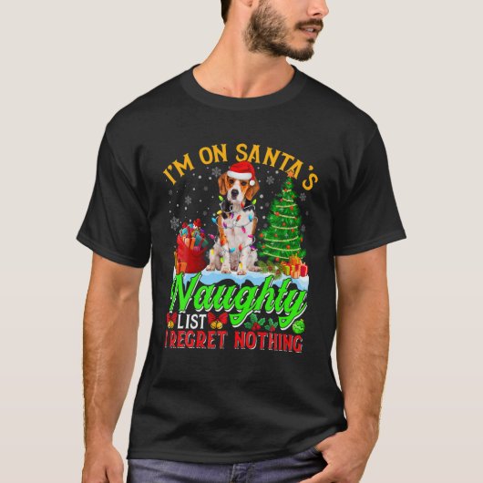 Weihnachten Beagle Hund auf der unheimlich lustige T-Shirt (Vorderseite)