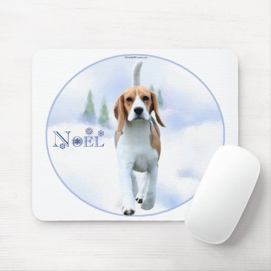 Weihnachten Beagle Mousepad (Mit Mouse)