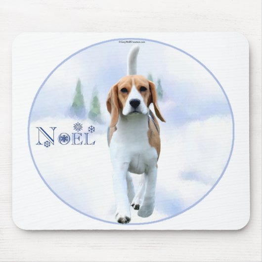 Weihnachten Beagle Mousepad (Vorne)