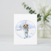Weihnachten Beagle Postkarte (Stehend Vorderseite)