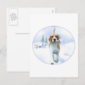 Weihnachten Beagle Postkarte (Vorne/Hinten)