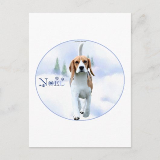 Weihnachten Beagle Postkarte (Vorderseite)