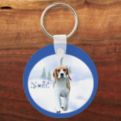 Weihnachten Beagle Schlüsselanhänger (Vorderseite)