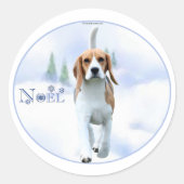 Weihnachten Beagle Stickers (Vorderseite)