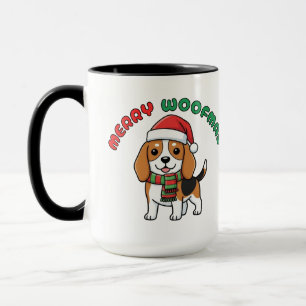 Weihnachten Beagle Tasse: Frohe Weihnachten Tasse