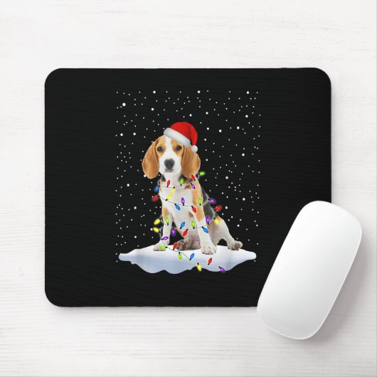 Weihnachten Beagle Weihnachten Schneefake Mama X-m Mousepad (Mit Mouse)