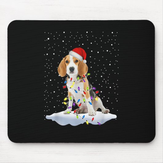 Weihnachten Beagle Weihnachten Schneefake Mama X-m Mousepad (Vorne)
