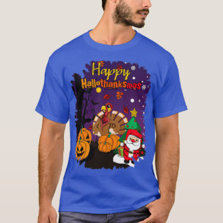 Weihnachten Beängstigendes Halloween glückliches T T-Shirt