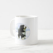 Weihnachten Bearded Collie Kaffeetasse (Vorderseite Links)