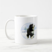 Weihnachten Bearded Collie Kaffeetasse (Links)