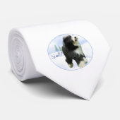 Weihnachten Bearded Collie Krawatte (Gerollt)