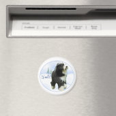 Weihnachten Bearded Collie Magnet (In Situ (Geschirrspüler))
