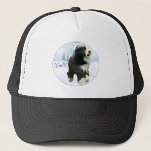 Weihnachten Bearded Collie Truckerkappe