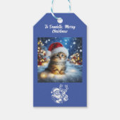 Weihnachten Beautiful Kitten Geschenkanhänger (Vorderseite)