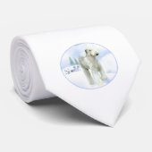 Weihnachten Bedlington Terrier Krawatte (Gerollt)