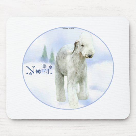 Weihnachten Bedlington Terrier Mousepad (Vorne)