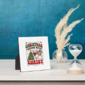 Weihnachten Beginnt Christus Weihnachtsmann Baum S Fotoplatte (InSitu)