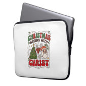 Weihnachten Beginnt Christus Weihnachtsmann Baum S Laptopschutzhülle (Vorderseite Links)