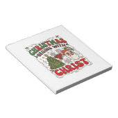 Weihnachten Beginnt Christus Weihnachtsmann Baum S Notizblock (angewinkelt)
