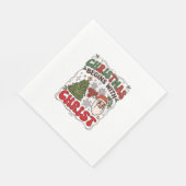 Weihnachten Beginnt Christus Weihnachtsmann Baum S Serviette (Ecke)