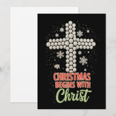 Weihnachten beginnt mit Christlichen Weihnachtsfei (Vorne/Hinten)