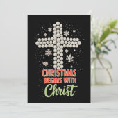 Weihnachten beginnt mit Christlichen Weihnachtsfei (Stehend Vorderseite)
